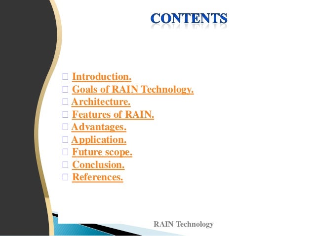 Rain Technology Seminar Report Pdf